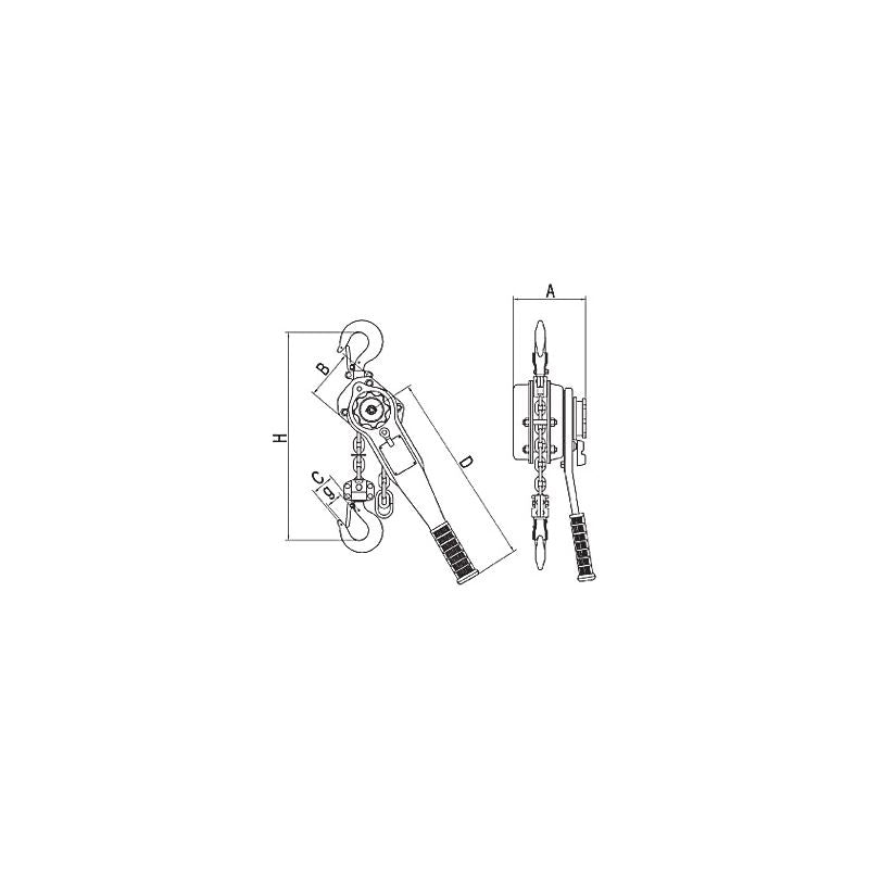 Jet 110403 1 - 1/2 Ton 5' Lift Klp Series Lever Chain Hoist - Heavy Duty - Mississauga Hardware Centre IncJET110403