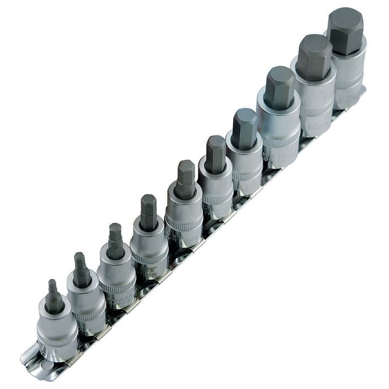 JET 601802 10PC 3/8 in and 1/2 in DR Hex Bit Socket Set - SAE - Mississauga Hardware Centre Inc