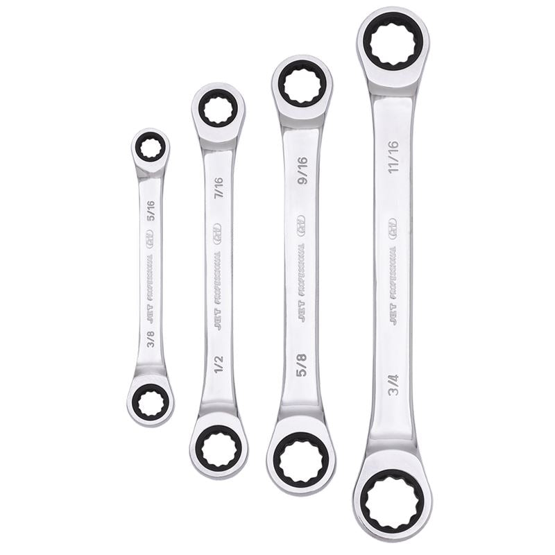 JET Ratcheting Double Box Wrench Set - SAE - 4 pc - Mississauga Hardware Centre IncJET700346