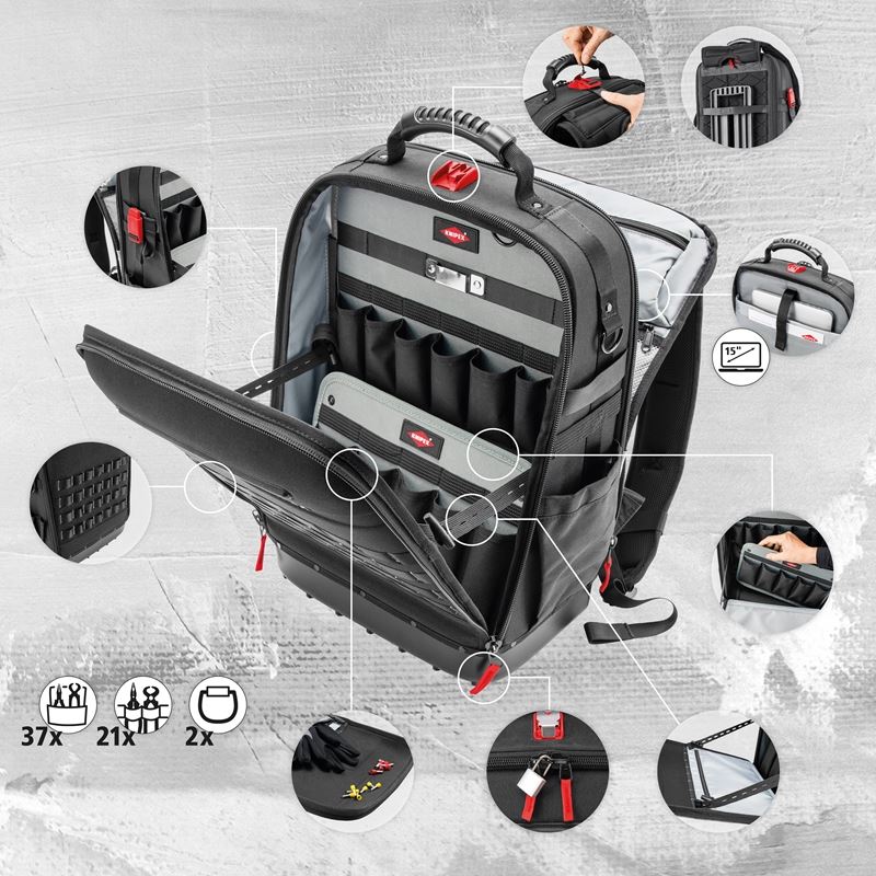 KNIPEX 00 21 50 LE Modular X18 Tool Backpack - Mississauga Hardware Centre Inc