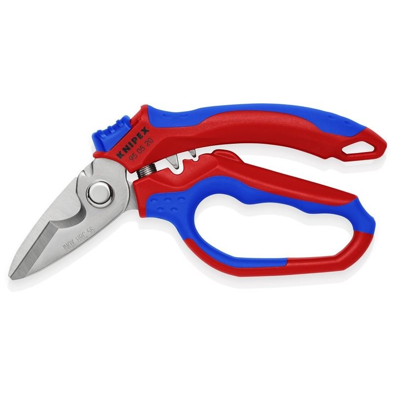KNIPEX 95 05 20 US 6 - 1/4in Angled Electricians' Shears - Mississauga Hardware Centre Inc