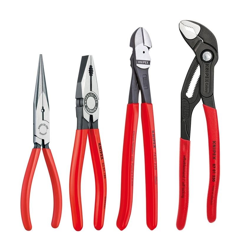 KNIPEX 9K 00 80 94 US Cobra Combination Cutter and Needle Nose Pliers 4 - Piece Set - Mississauga Hardware Centre Inc
