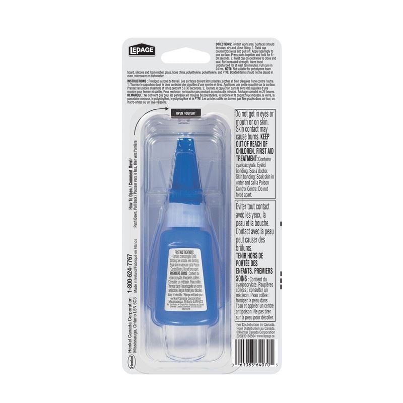 LePage 2600201 Liquid Pro Super Glue (Clear) - 20 ml - Mississauga Hardware Centre Inc