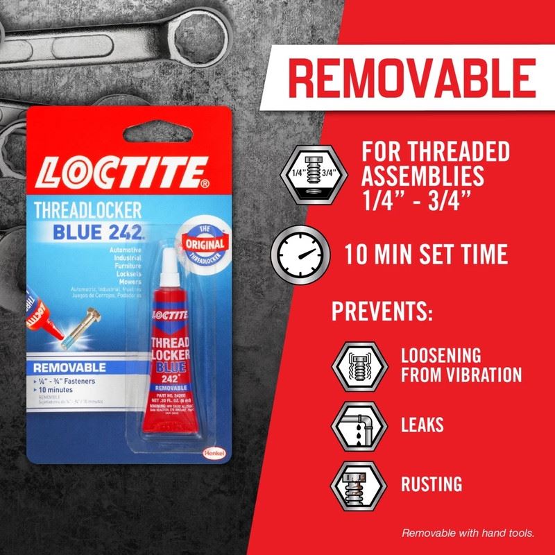 LOCTITE THREADLOCKER BLUE 242 - Mississauga Hardware Centre Inc