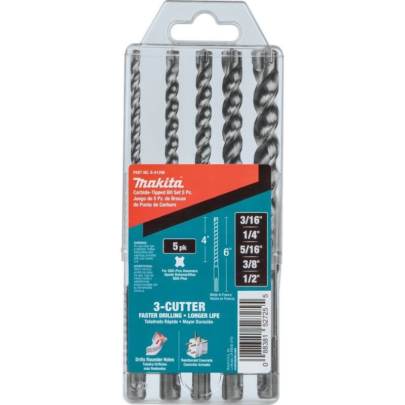 Makita B - 61298 5 Pc. SDS - PLUS Bit Set - Mississauga Hardware Centre IncMakitaB-61298