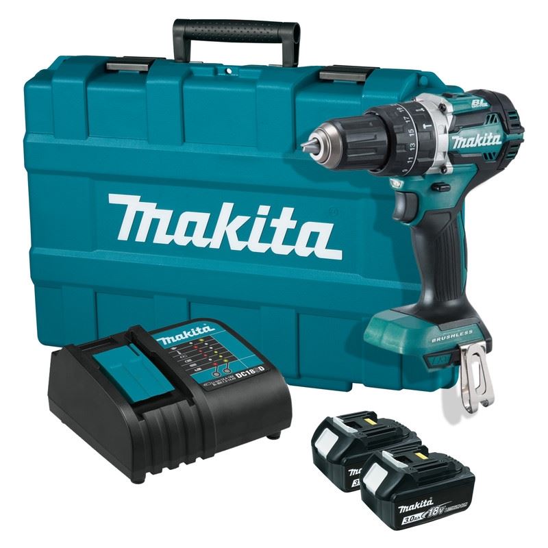 Makita DHP484SFX8 18V LXT Brushless 1/2 in Hammer Driver Drill (2x 3AMP) Kit - Mississauga Hardware Centre IncMakitaDHP484SFX8