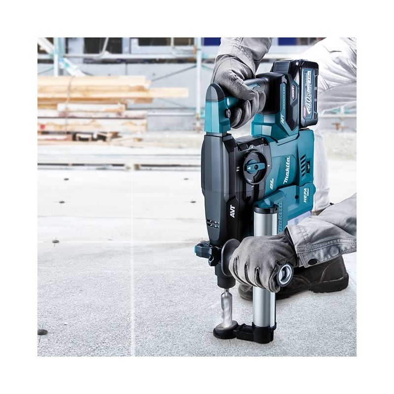 Makita HR008GM202 40V max XGT Brushless Cordless 1 - 3/16in SDS - PLUS Rotary Hamer w/ DX10 Dust Extraction Attachment, AVT, AFT, AWS and XPT (4.0 Ah) - Mississauga Hardware Centre IncMakitaHR008GM202
