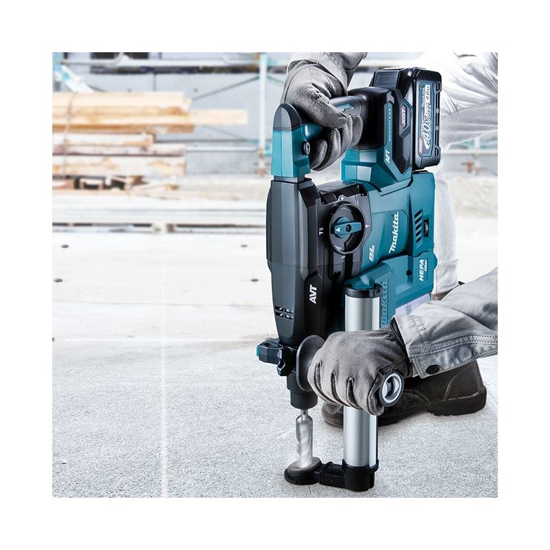 Makita HR008GZ05 40V max XGT Brushless Cordless 1 - 3/16in SDS - PLUS Rotary Hamer w/ DX10 Dust Extraction Attachment, AVT, AFT, AWS and XPT (Tool Only) - Mississauga Hardware Centre IncMakitaHR008GZ05