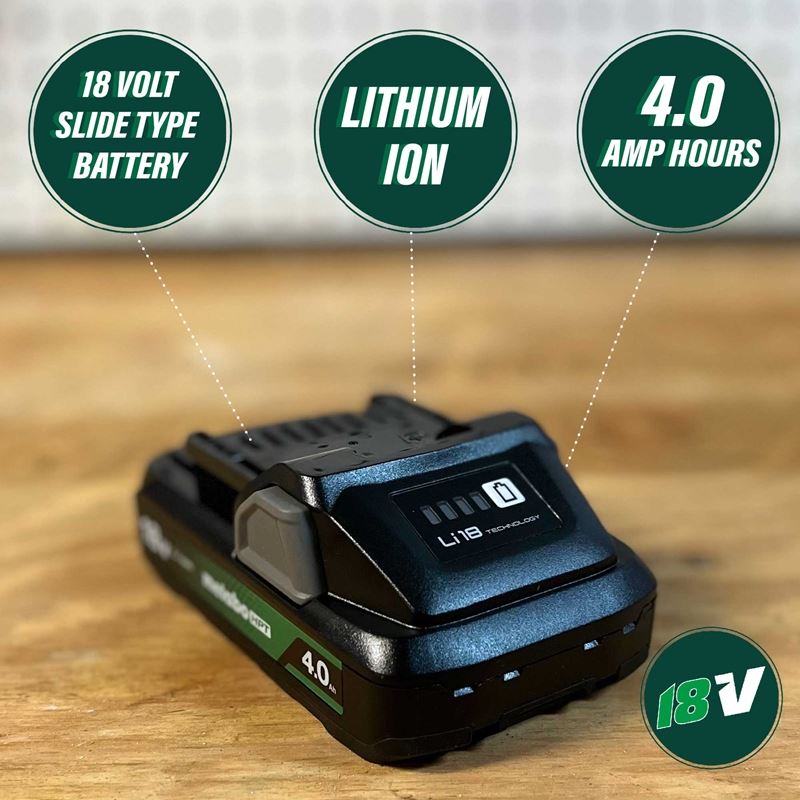 metabo HPT 378681M 18 Volt 4.0Ah Lithium Ion Battery with Fuel Indicator - Mississauga Hardware Centre Inc