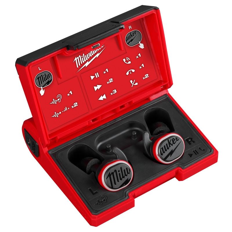 Milwaukee 2191 - 21 REDLITHIUM USB Bluetooth Jobsite Ear Buds - Mississauga Hardware Centre Inc
