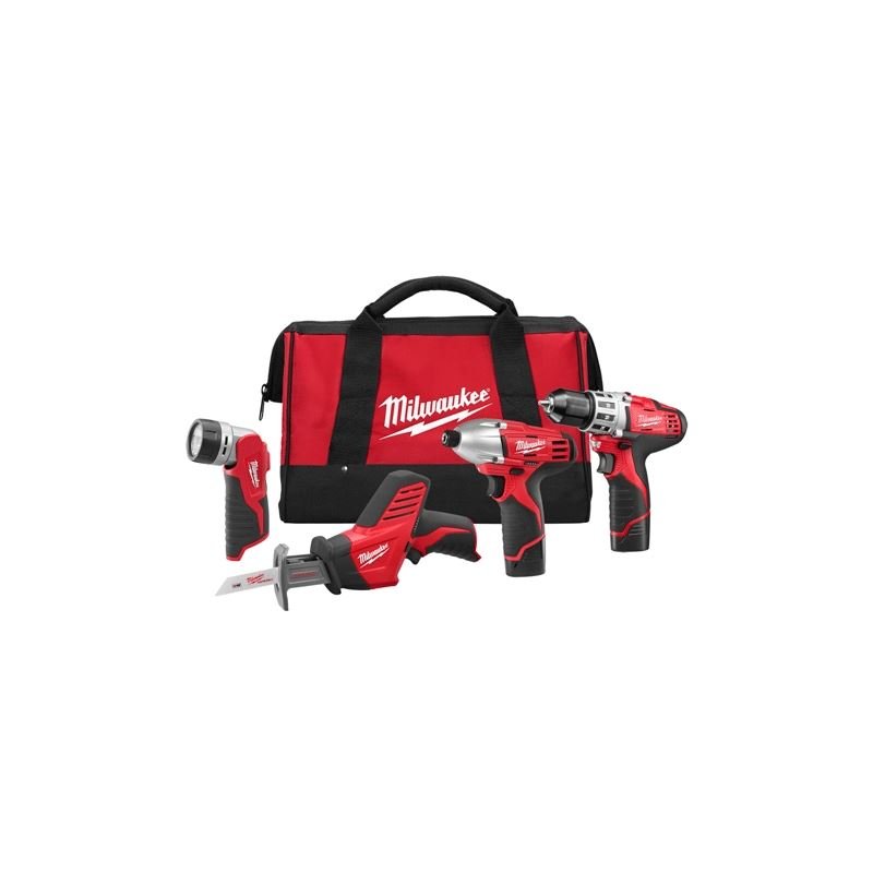 Milwaukee | 2498 - 24 M12â„¢ Cordless Lithium - Ion 4 - Tool Combo Kit - Mississauga Hardware Centre IncMilwaukee2498-24