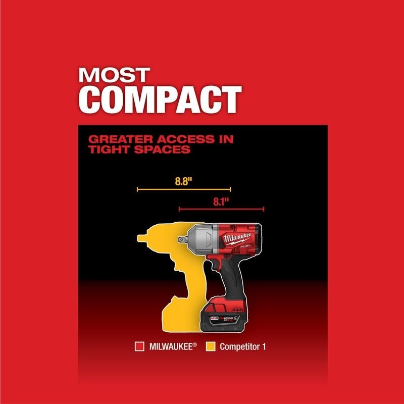 Milwaukee 2766 - 22R M18 FUEL High Torque 1/2in Impact Wrench with Pin Detent Kit - Mississauga Hardware Centre Inc