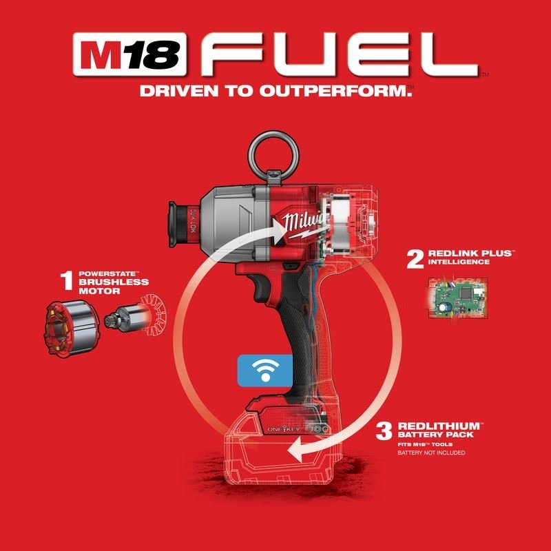 Milwaukee 2865 - 20 M18 FUEL 7/16in Hex Utility HTIW w/ ONE - KEY (Tool Only) - Mississauga Hardware Centre Inc