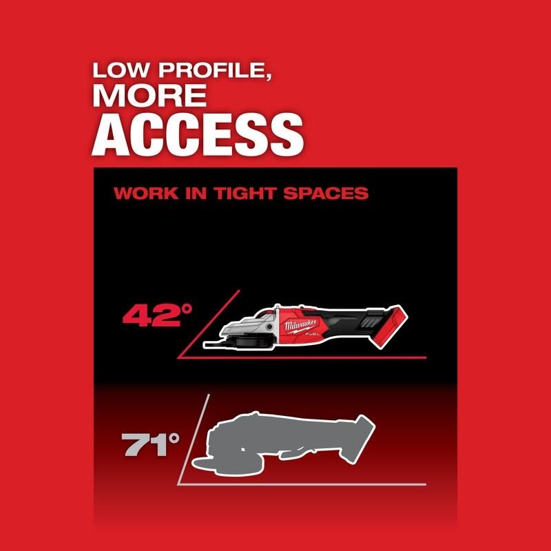 Milwaukee 2887 - 20 M18 FUEL 5in Flathead Braking Grinder, Slide Switch Lock - On - Mississauga Hardware Centre Inc