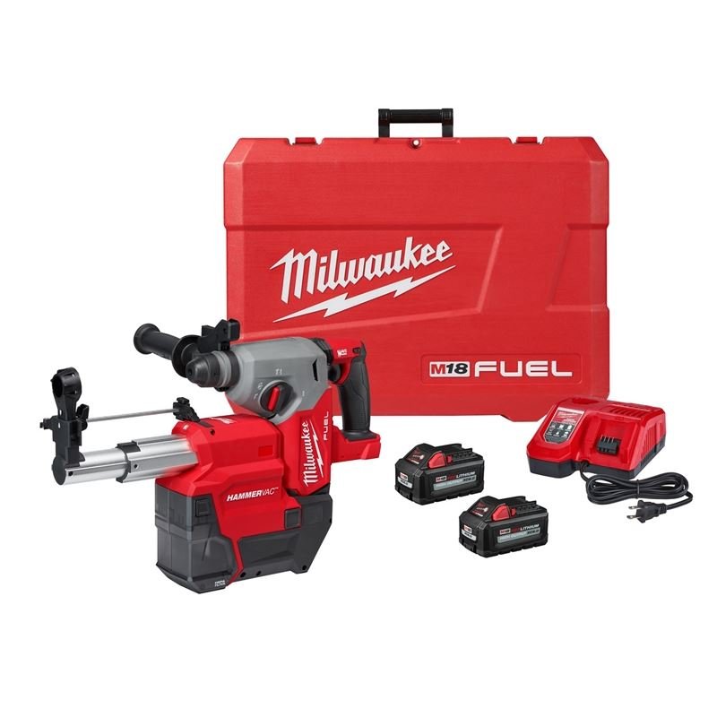Milwaukee 2912 - 22DE M18 FUEL 1 in SDS Plus Rotary Hammer Dust Extractor Kit - Mississauga Hardware Centre Inc