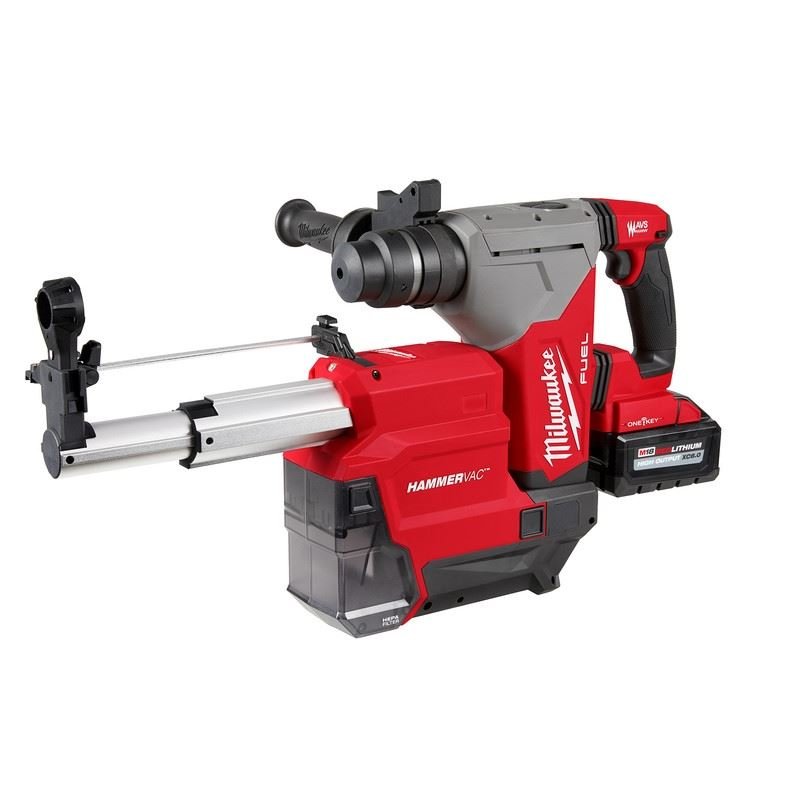 Milwaukee 2915 - 22DE M18 FUEL 1 - 1/8in SDS Plus Rotary Hammer w/ ONE - KEY and HAMMERVAC Dedicated Dust Extractor Kit - Mississauga Hardware Centre Inc