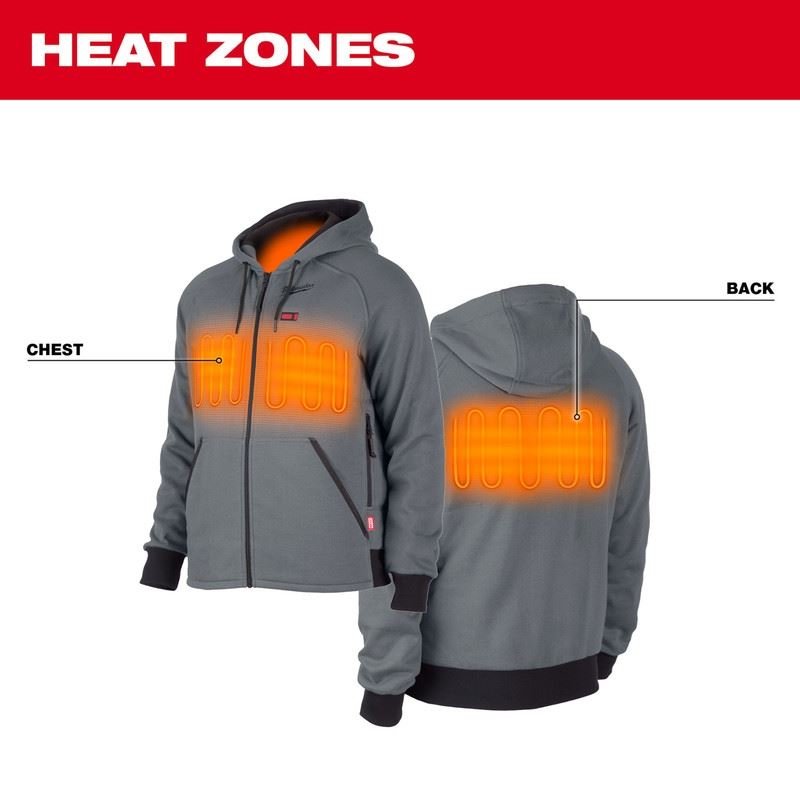 Milwaukee 306G - 21 M12 HEATED HOODIE KIT - GREY - Mississauga Hardware Centre Inc