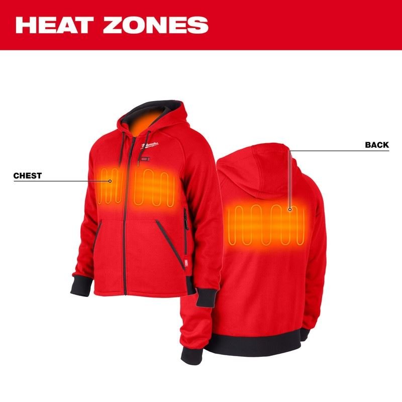 Milwaukee 306R - 20 M12 HEATED HOODIE - RED - Mississauga Hardware Centre Inc