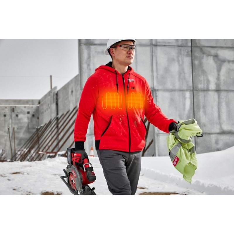 Milwaukee 306R - 20 M12 HEATED HOODIE - RED - Mississauga Hardware Centre Inc