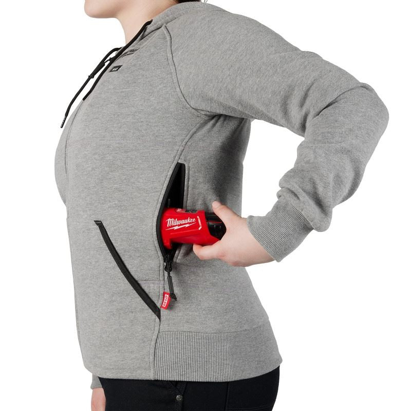 Milwaukee 336G - 21 M12 Womens Heated Hoodie - Gray - Mississauga Hardware Centre Inc