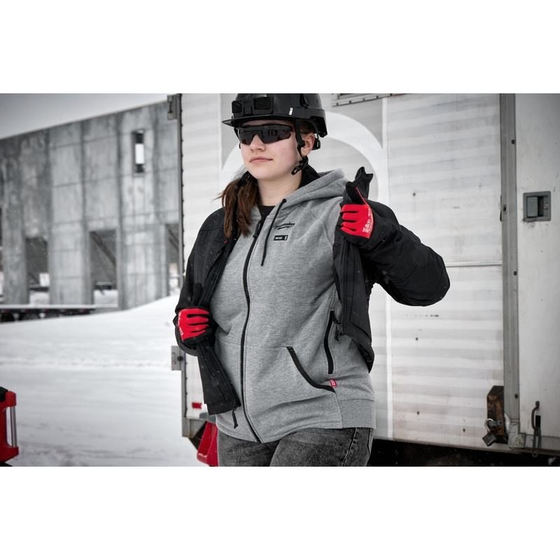 Milwaukee 336G - 21 M12 Womens Heated Hoodie - Gray - Mississauga Hardware Centre Inc