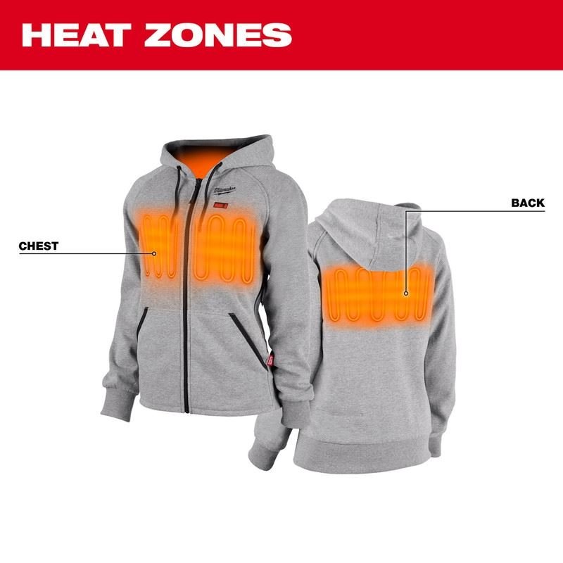Milwaukee 336G - 21 M12 Womens Heated Hoodie - Gray - Mississauga Hardware Centre Inc