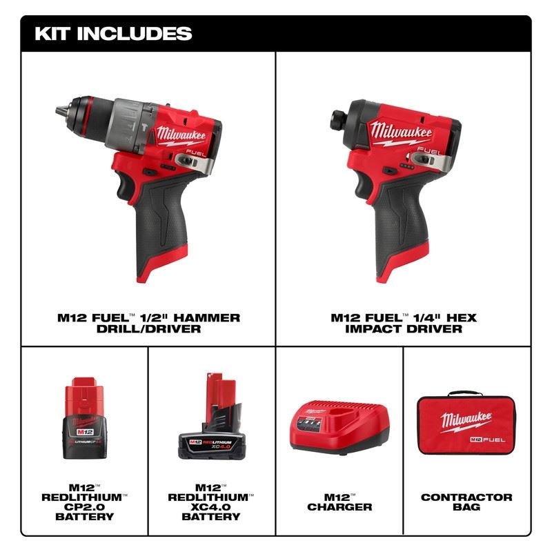 Milwaukee 3497 - 22 M12 FUEL 2 - Tool Combo Kit - Mississauga Hardware Centre Inc