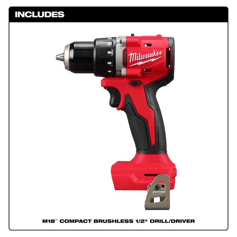 Milwaukee 3601 - 20 M18 Compact Brushless 1/2in Drill/ Driver - Mississauga Hardware Centre Inc