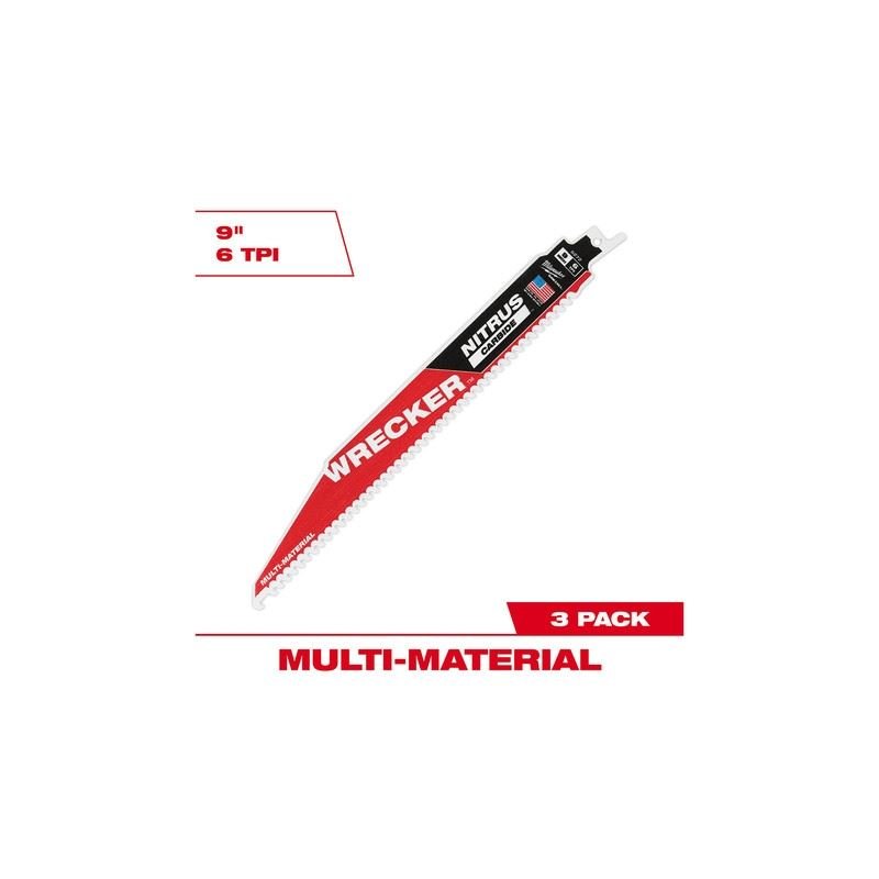Milwaukee 48 - 00 - 5272 The WRECKER with Nitrus Carbide SAWZALL Blade - 9in - Mississauga Hardware Centre Inc