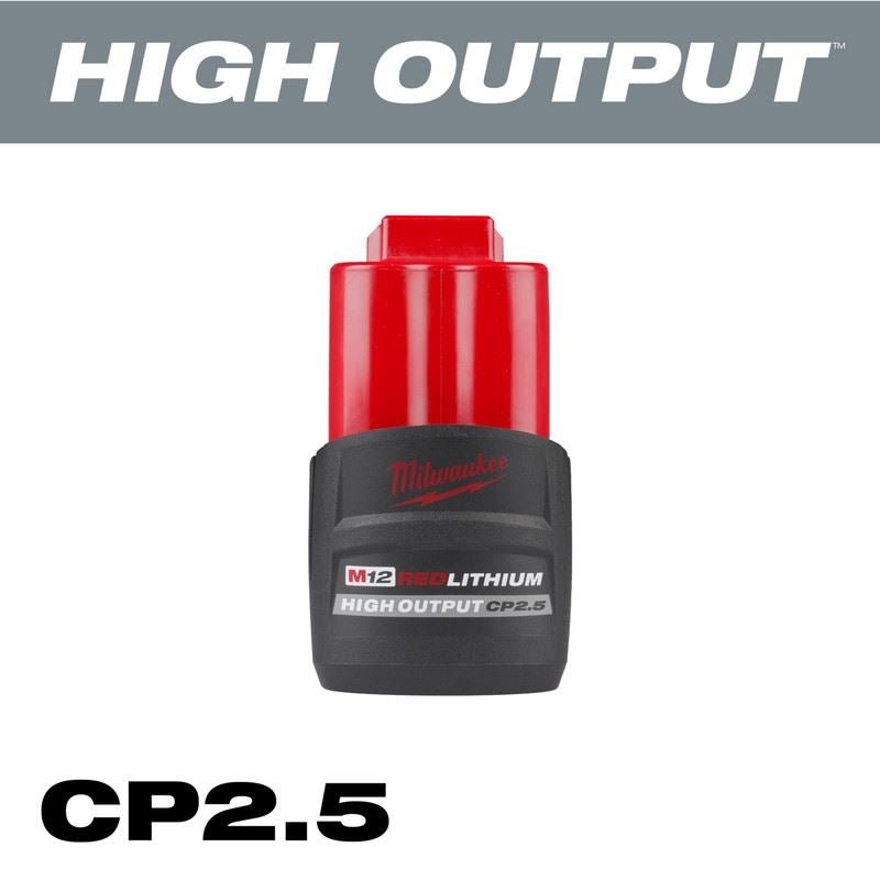 Milwaukee 48 - 11 - 2425 M12 REDLITHIUM HIGH OUTPUT CP2.5 Battery Pack - Mississauga Hardware Centre Inc