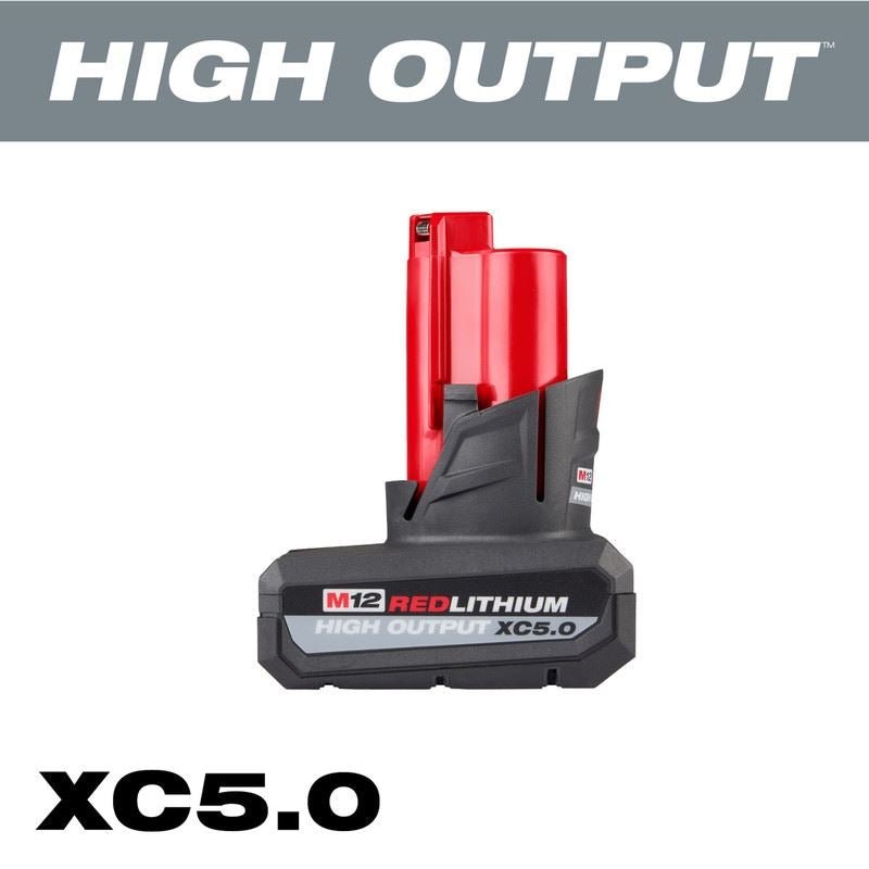 Milwaukee 48 - 11 - 2450 M12 REDLITHIUM HIGH OUTPUT XC5.0 Battery Pack - Mississauga Hardware Centre Inc