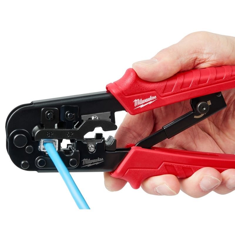 Milwaukee 48 - 22 - 3076 Ratcheting Pass - Through Crimper and Stripper - Mississauga Hardware Centre Inc