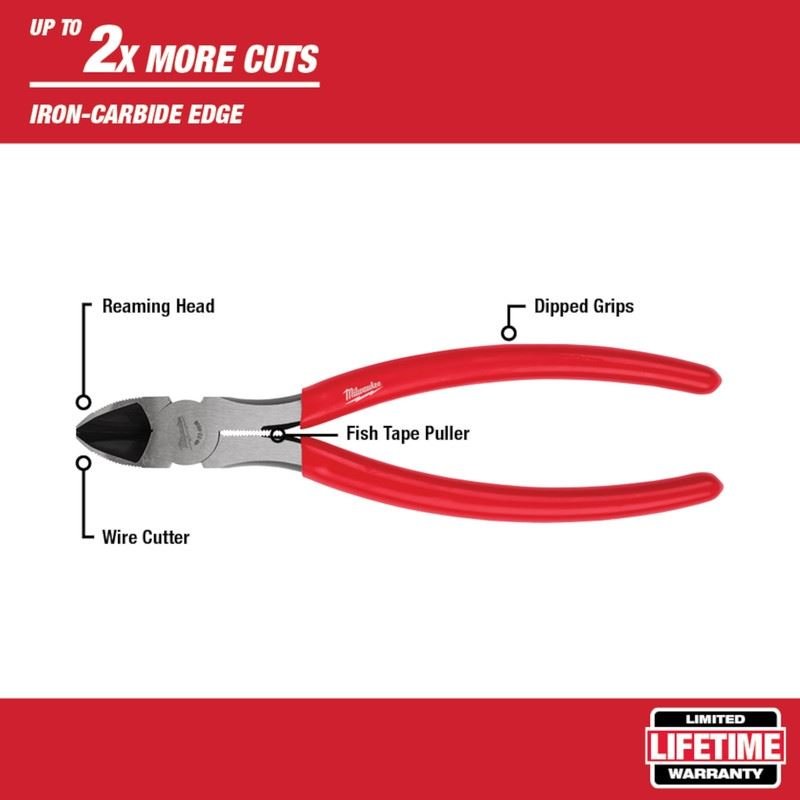 Milwaukee 48 - 22 - 6508 8in Diagonal Cutting Pliers - Mississauga Hardware Centre Inc