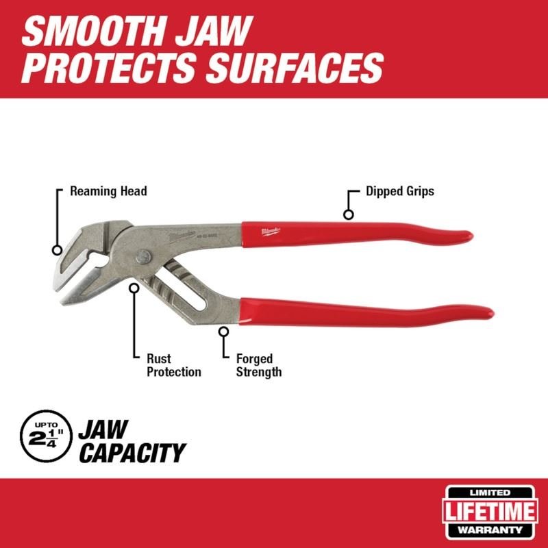 Milwaukee 48 - 22 - 6552 12in Smooth Jaw Pliers - Mississauga Hardware Centre Inc