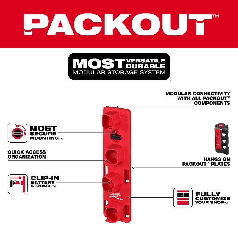 Milwaukee 48 - 22 - 8338 PACKOUT M12 Battery Rack - Mississauga Hardware Centre Inc