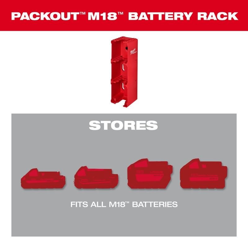 Milwaukee 48 - 22 - 8339 PACKOUT M18 Battery Rack - Mississauga Hardware Centre Inc