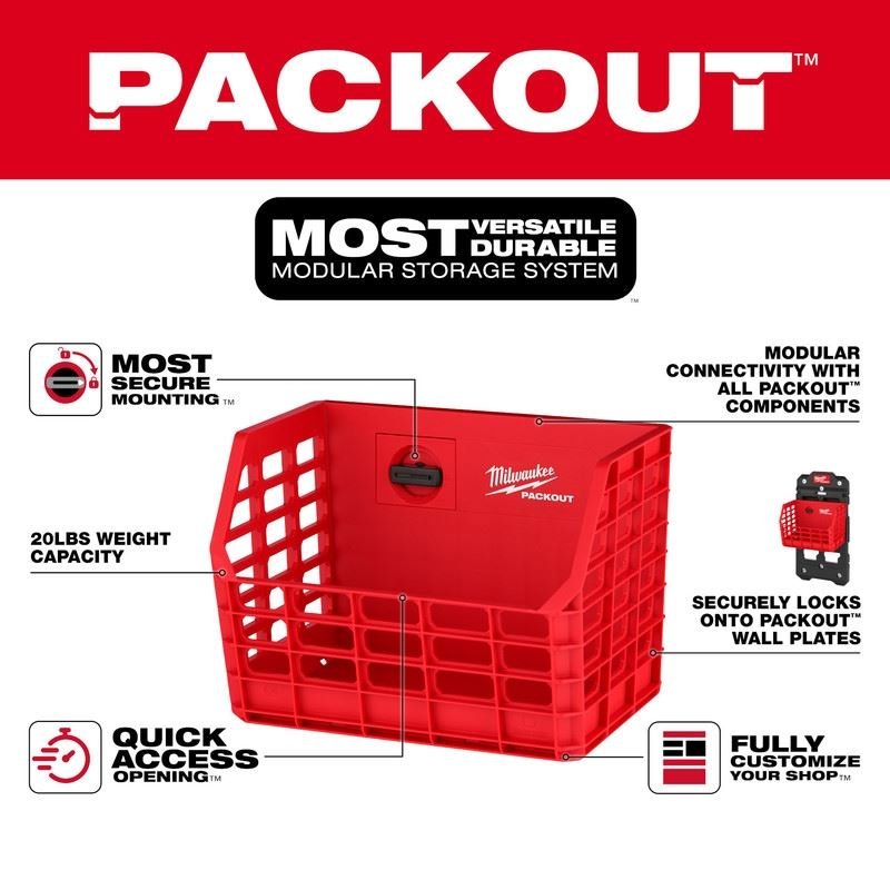 Milwaukee 48 - 22 - 8342 PACKOUT Compact Wall Basket - Mississauga Hardware Centre Inc
