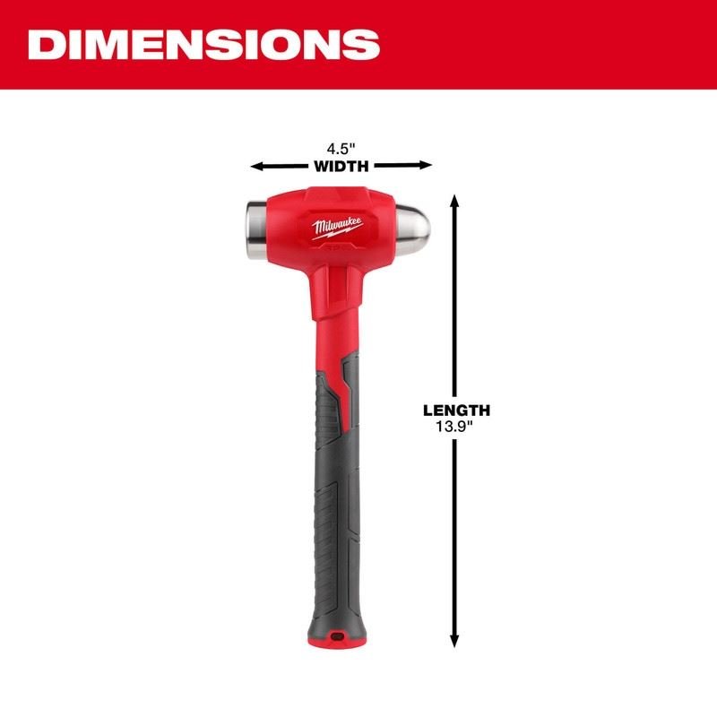 Milwaukee 48 - 22 - 9141 32oz Dead Blow Ball Peen Hammer - Mississauga Hardware Centre Inc