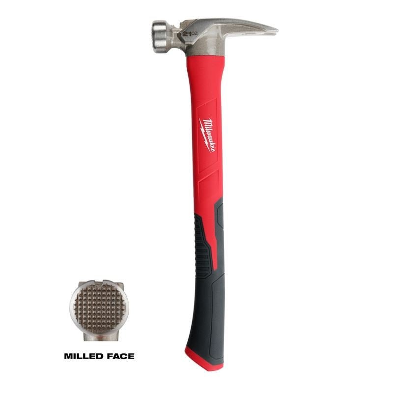 Milwaukee 48 - 22 - 9320 21oz Milled Face Poly/Fiberglass Handle Hammer - Mississauga Hardware Centre Inc
