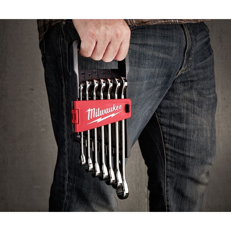 Milwaukee 48 - 22 - 9506 7pc Ratcheting Combination Wrench Set - Metric - Mississauga Hardware Centre IncMilwaukee48-22-9506