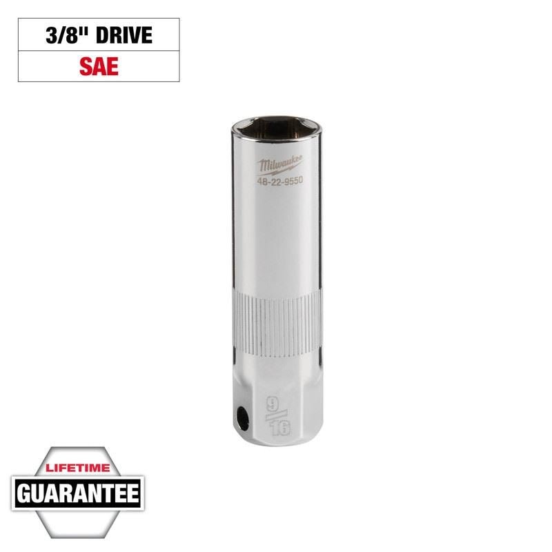 Milwaukee 48 - 22 - 9550 3/8in Drive 9/16in Spark Plug Socket - Mississauga Hardware Centre Inc