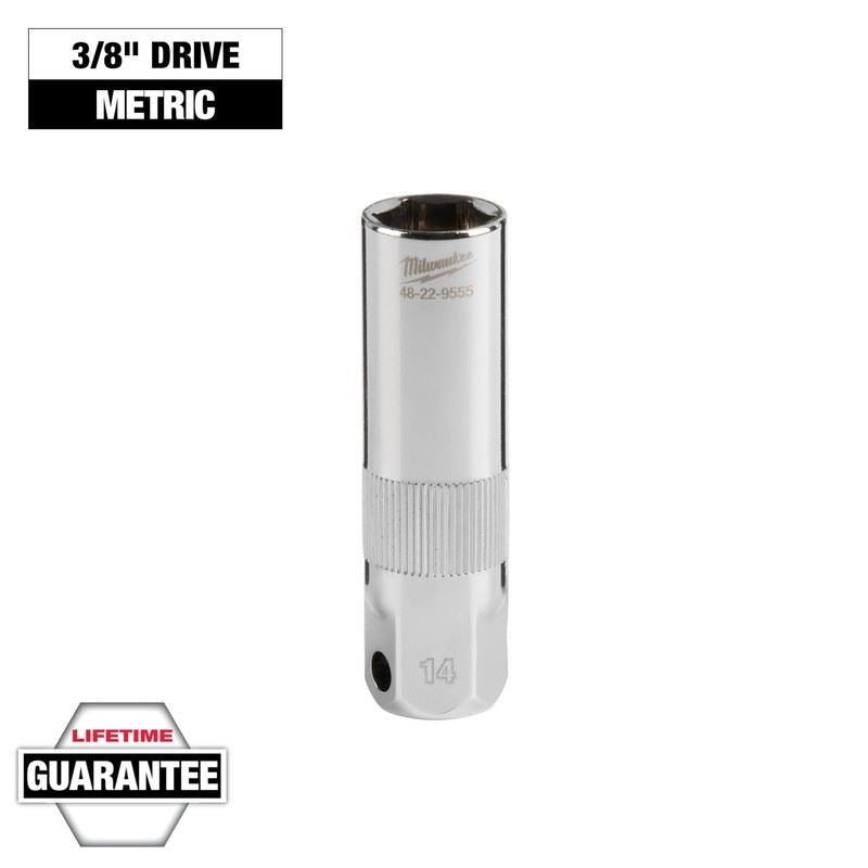 Milwaukee 48 - 22 - 9555 3/8in Drive 14MM Spark Plug Socket - Mississauga Hardware Centre Inc
