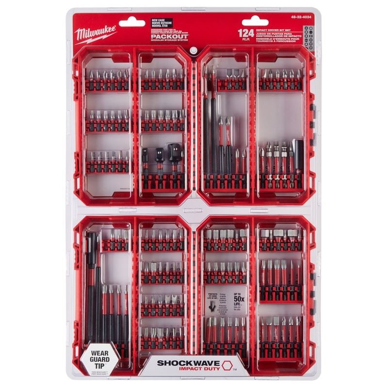 Milwaukee 48 - 32 - 4034 SHOCKWAVE Impact Duty Driver Bit Set - 124PC - Mississauga Hardware Centre Inc