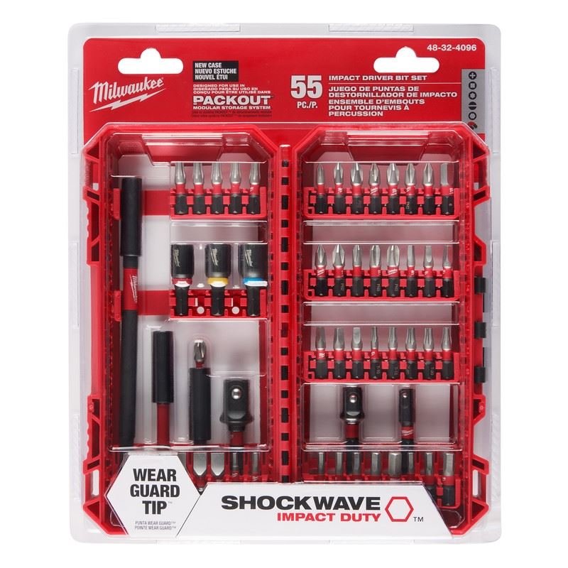 Milwaukee 48 - 32 - 4096 SHOCKWAVE Impact Duty Driver Bit Set - 55PC - Mississauga Hardware Centre Inc