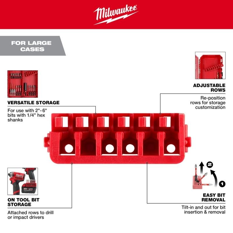 Milwaukee 48 - 32 - 9935 Large Case Rows for Impact Driver Accessories 5PK - Mississauga Hardware Centre Inc