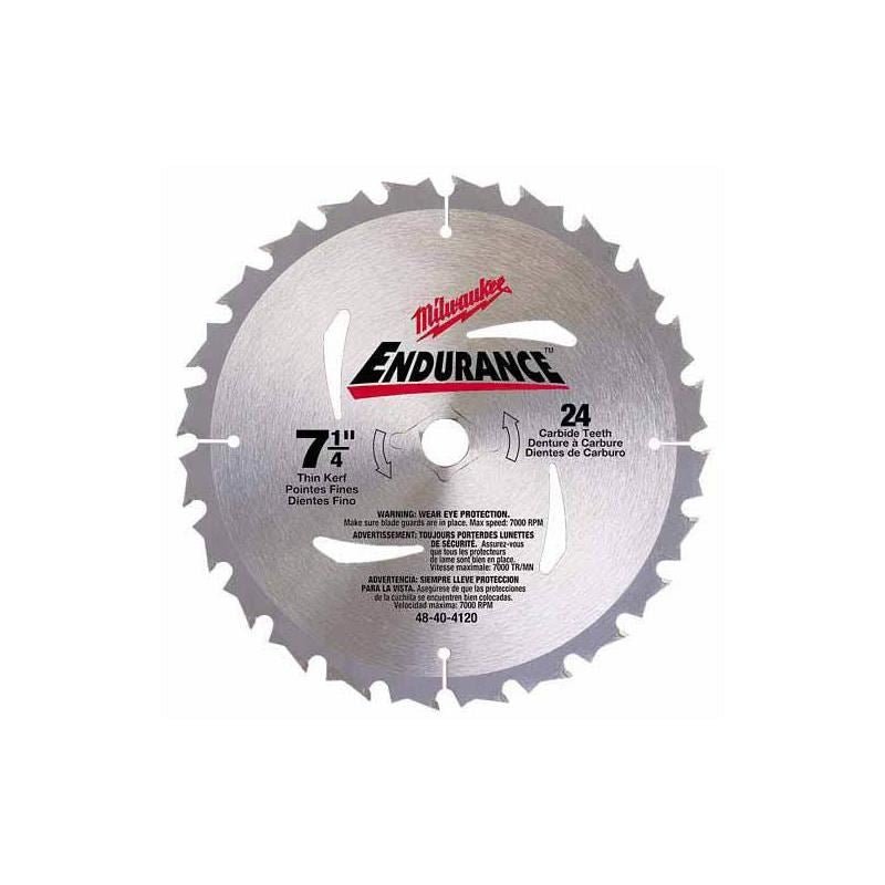 Milwaukee | 48 - 40 - 4120 7 - 1/4" 24 Carbide Teeth Circular Saw Blade - Mississauga Hardware Centre IncMilwaukee48-40-4120