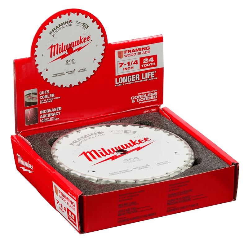 Milwaukee 48 - 41 - 0720 7 - 1/4" 24T Framing Circular Saw Blade - Mississauga Hardware Centre IncMilwaukee48-41-0720