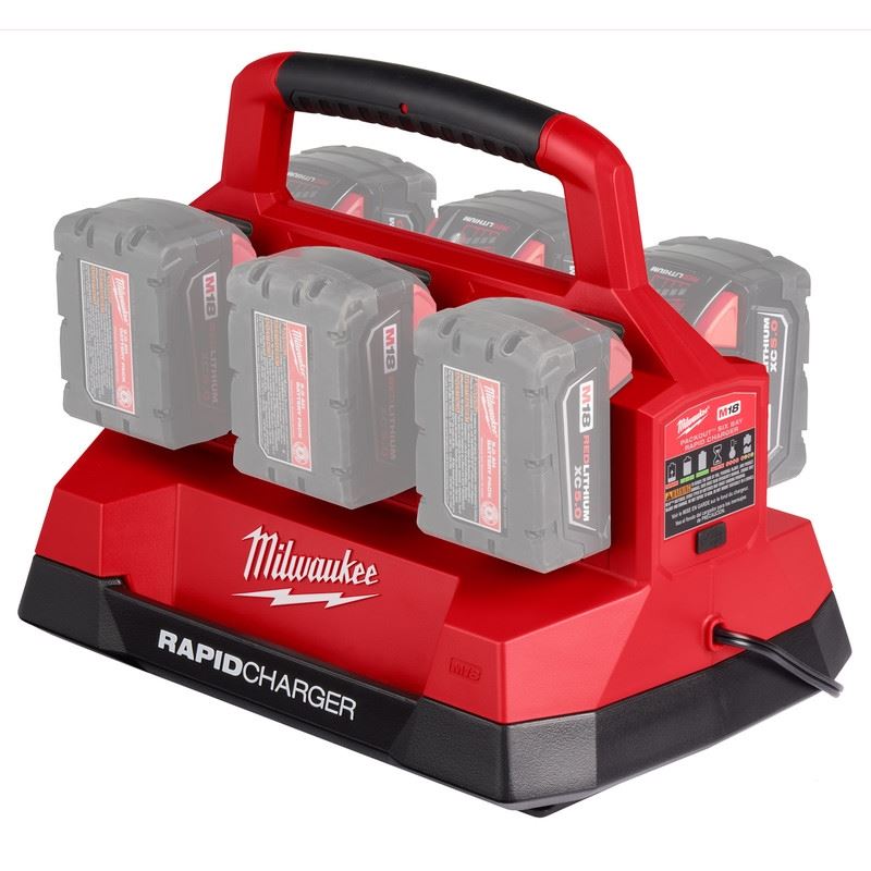 Milwaukee 48 - 59 - 1809 M18 PACKOUT Six Bay Rapid Charger - Mississauga Hardware Centre Inc