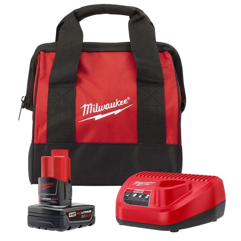 Milwaukee 48 - 59 - 2440 M12 REDLITHIUM XC 4.0 Starter Kit - Mississauga Hardware Centre Inc