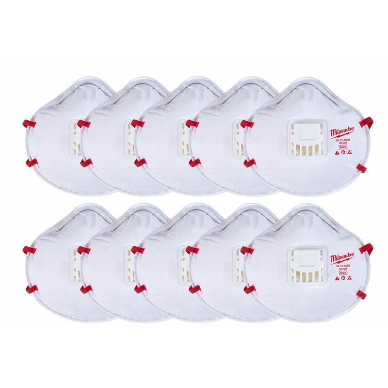 Milwaukee 48 - 73 - 4014 10PK Valved N95 Respirator - Mississauga Hardware Centre Inc
